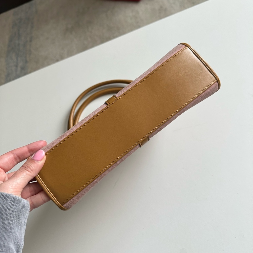 Vintage Y2K Gucci Bardot Jackie Purse Bag Pink Suede Blush Tan - Picture 3 of 15